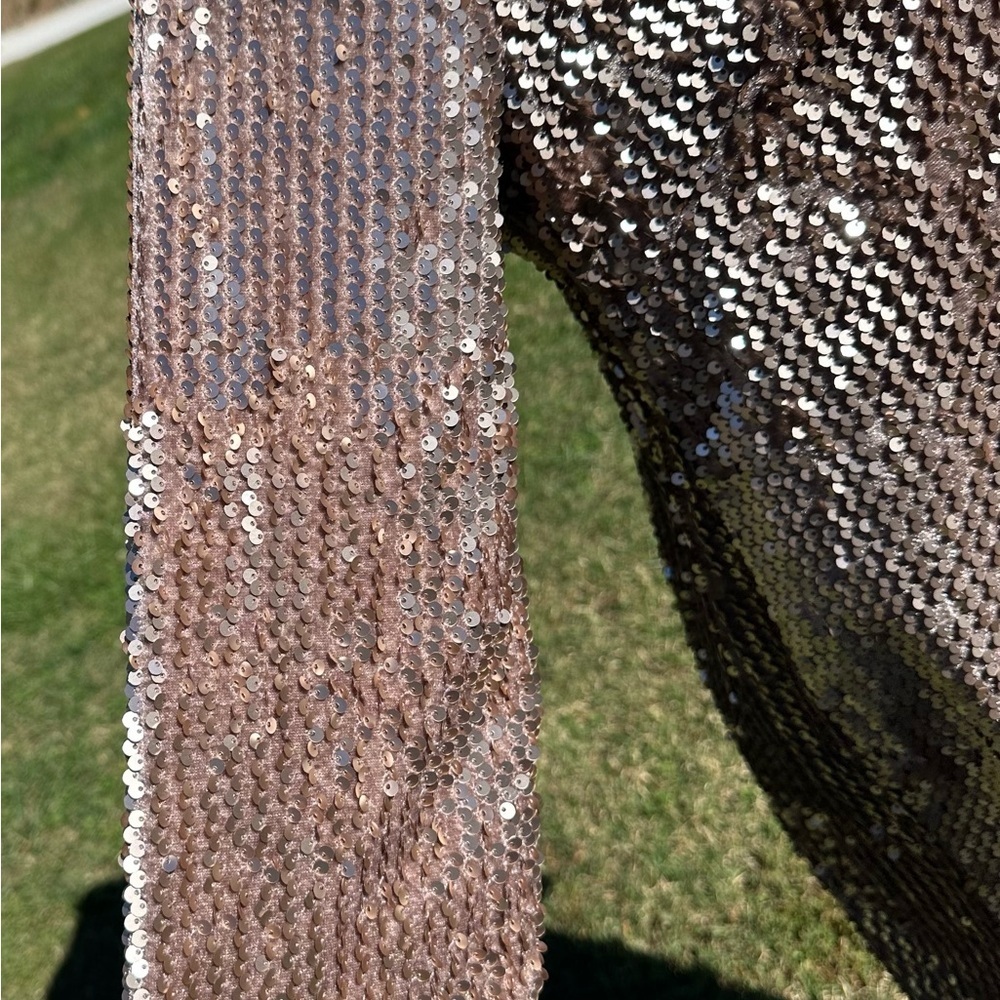 Grab this stunning Alfani Prima women's taupe sequin dress - Picture 4 of 4